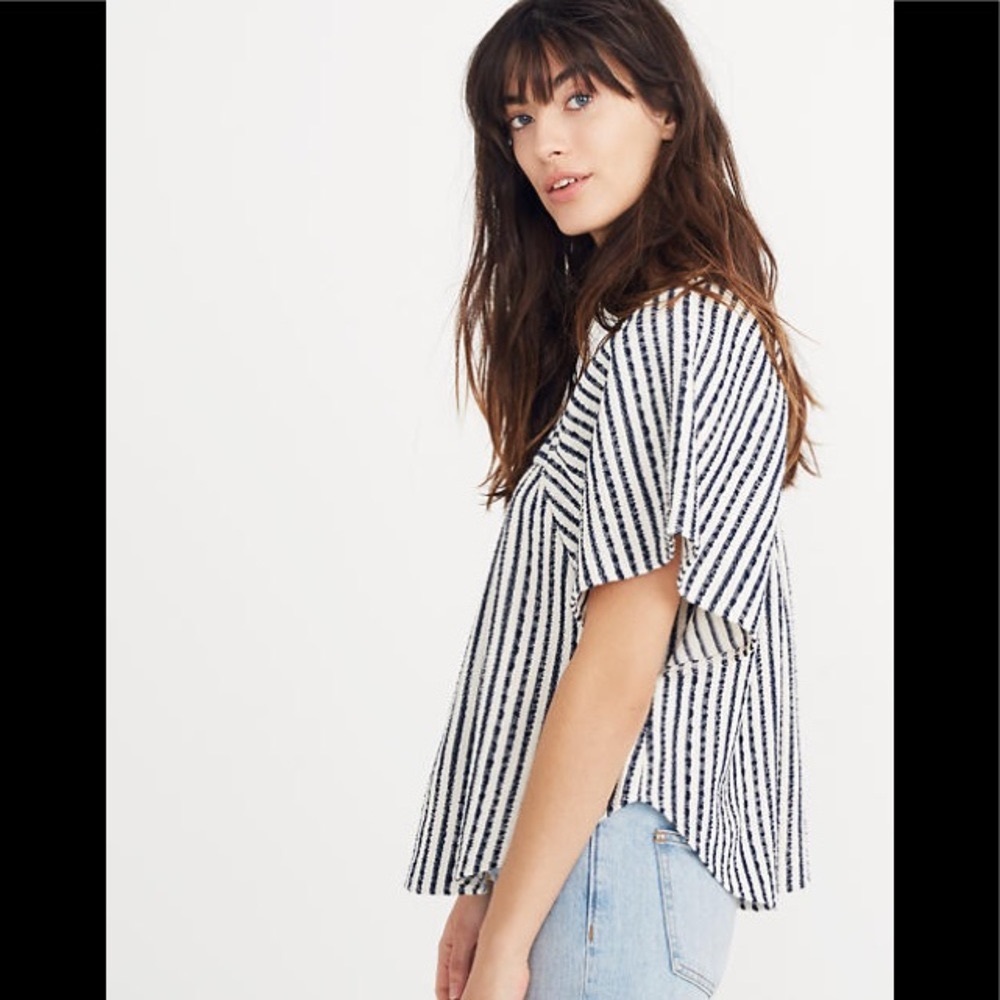 Madewell Texture Thread Butterfly Top Isley Stripe M